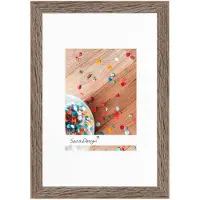 SecaDesign Tundra Hout - Fotolijst 10x15 / 7x10 cm fotomaat met passe-partout - Grijs