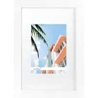 SecaDesign Fika Hout - Fotolijst 30x40 / 20x30 cm fotomaat met passe-partout - Wit
