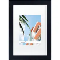 SecaDesign Fika Hout - Fotolijst 13x18 / 9x13 cm fotomaat met passe-partout - Zwart