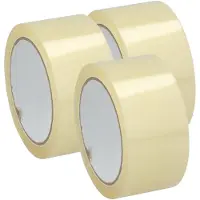 Kinzo Verpakkingstape - 3x - transparant - 48mm x 50m - verpakkingsbenodigdheden voor kantoor/thuis - Tape (klussen)