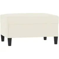 vidaXL Voetenbank 70x55x41 cm fluweel crèmekleurig