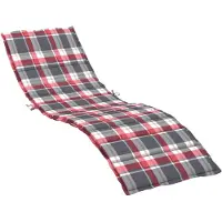 vidaXL Ligbedkussen 200x70x3 cm oxford stof ruitpatroon rood