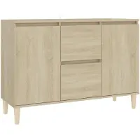 vidaXL Dressoir 101x35x70 cm bewerkt hout sonoma eikenkleurig