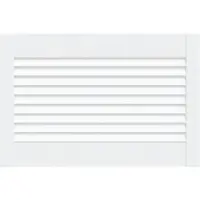 vidaXL Kastdeur met lamellen 39,5x59,4 cm massief grenenhout wit