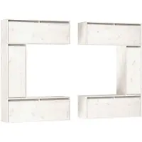 The Living Store TV-kast Classic s - Massief grenenhout - 100 x 30 x 35 cm - Wit