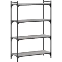 vidaXL Boekenkast 4-laags 80x30x120 cm bewerkt hout grijs sonoma