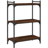 vidaXL Boekenkast 3-laags 60x30x86 cm bewerkt hout bruin eikenkleur