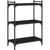 vidaXL Boekenkast 3-laags 60x30x86 cm bewerkt hout zwart