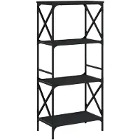 vidaXL Boekenkast 4-laags 59x35x132 cm bewerkt hout zwart