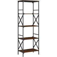 vidaXL Boekenkast 5-laags 59x35x171 cm bewerkt hout bruin eikenkleur