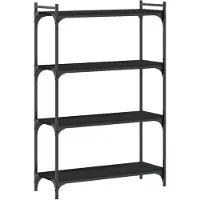vidaXL Boekenkast 4-laags 80x30x120 cm bewerkt hout zwart