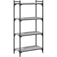 vidaXL Boekenkast 4-laags 60x30x120 cm bewerkt hout grijs sonoma eiken