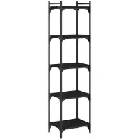 vidaXL Boekenkast 5-laags 40x30x154 cm bewerkt hout zwart