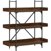 vidaXL Boekenkast 3-laags 100x33x108,5 cm bewerkt hout bruineikenkleur
