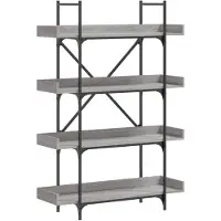vidaXL Boekenkast 4-laags 100x33x145,5 cm bewerkt hout grijs sonoma