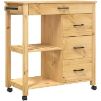vidaXL Keukentrolley MONZA 84x40x88,5 cm massief grenenhout honingwas