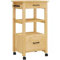 vidaXL Keukentrolley MONZA 48x40x88,5 cm massief grenenhout