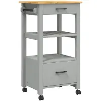 vidaXL Keukentrolley MONZA 48x40x88,5 cm massief grenenhout