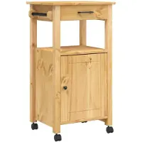 DKD Home Decor Keukenwagen MONZA, 48x40x90 cm, massief grenenhout