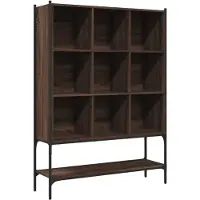 vidaXL Boekenkast 102x30x141,5 cm bewerkt hout bruin eikenkleur