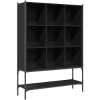 vidaXL Boekenkast 102x30x141,5 cm bewerkt hout zwart