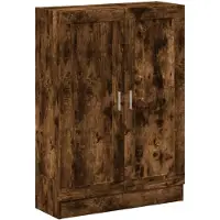 vidaXL - Boekenkast - 82,5x30,5x115 - cm - bewerkt - hout - gerookt - eikenkleurig