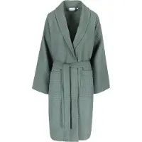 Casilin - Badjas voor Dames en Heren - Maat S - Sauna Wafelbadjas Voor Volwassen - Met riem - Katoen - Absorberend - Wasmachinebestendig - Groen, Donkergroen