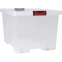 Eda Power Tower CLIPSTOCK krat 75 L met deksel en clipsluiting en 2 wielen