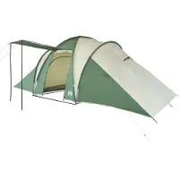 vidaXL Koepeltent voor gezinnen, 6 personen, groen, waterdicht