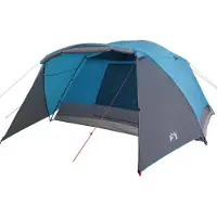 vidaXL Tent 4-persoons 350x280x155 cm 190T taft blauw
