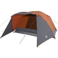 vidaXL Tent met luifel 4-persoons waterdicht oranje