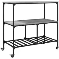 DKD Home Decor Keukenwagen, grijs Sonoma, 100x50x95 cm, houtvezel