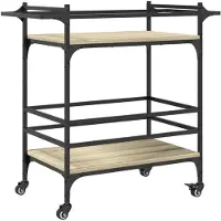 vidaXL Keukentrolley 82x40x78,5 cm bewerkt hout sonoma eikenkleurig