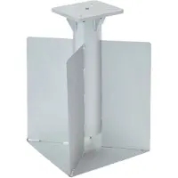 DKD Home Decor Parasolvoet voor in de grond 27,5x27,5x45 cm staal zilverkleur