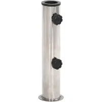 vidaXL Parasolvoet voor Ø38/48 mm stok staal zilverkleurig
