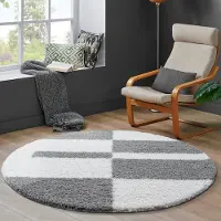 Muratap Milano gala hoogpolig rond vloerkleed modern licht creme- 200 cm rond