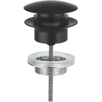 GROHE Waste Set - Ø63mm - push open - matte black