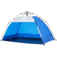 vidaXL Strandtent 2-persoons waterdicht snelontgrendeling azuurblauw