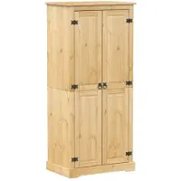 vidaXL Kledingkast Corona 76x50x170 cm massief grenenhout