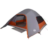 vidaXL Koepeltent 4-persoons waterdicht grijs