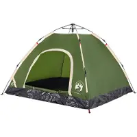 vidaXL Tent 3-persoons snelontgrendeling groen