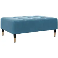 vidaXL Voetenbank 77x55x31 cm fluweel blauw