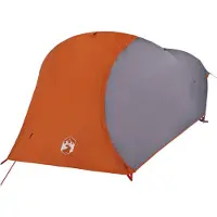 vidaXL Koepeltent 4-persoons waterdicht grijs en oranje