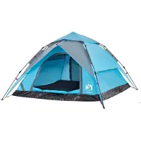 vidaXL Koepeltent 4-persoons snelontgrendeling blauw