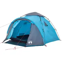 vidaXL Koepeltent 3-persoons snelontgrendeling blauw