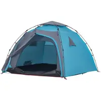 vidaXL Koepeltent 4-persoons snelontgrendeling blauw