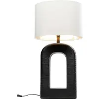 Kare Tafellamp Tube, wit / opaal, Woon-/ Eetkamer, Textiel / Stof / Zijde, Tafellamp