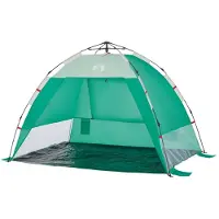 vidaXL strandtent 2-persoons waterdicht snelontgrendeling zeegroen