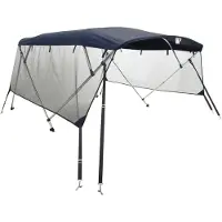 vidaXL Biminitop 4 bogen met mesh zijwanden 243x(200-213)x137 cm