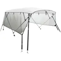 vidaXL Biminitop 4 bogen met mesh zijwanden 243x(200-213)x137 cm